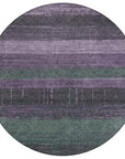 LOOMLAN Rugs Keshira Purple Washable Indoor-Outdoor Rug