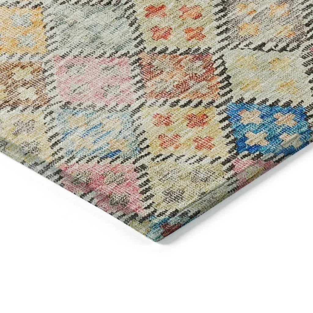 LOOMLAN Rugs Kharma Orange Washable Indoor-Outdoor Rug