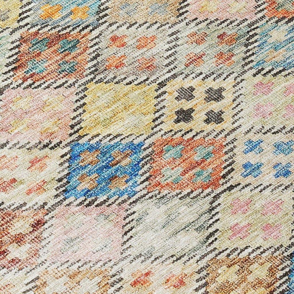 LOOMLAN Rugs Kharma Orange Washable Indoor-Outdoor Rug
