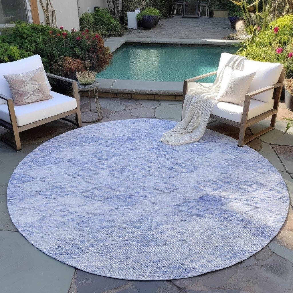 LOOMLAN Rugs Kharma Sky Washable Indoor-Outdoor Rug