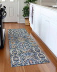 LOOMLAN Rugs Knotra Blue Washable Indoor-Outdoor Rug
