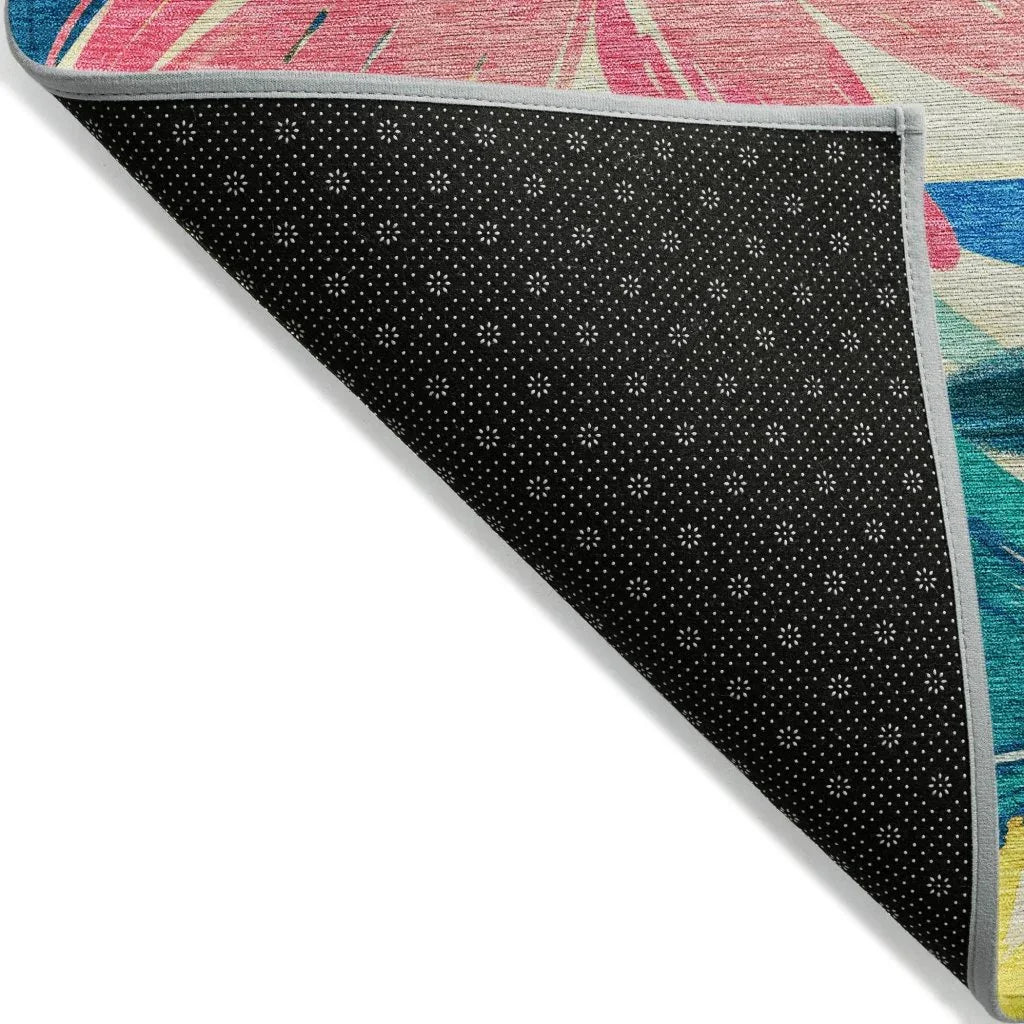 LOOMLAN Rugs Knottia Pink Washable Indoor-Outdoor Rug