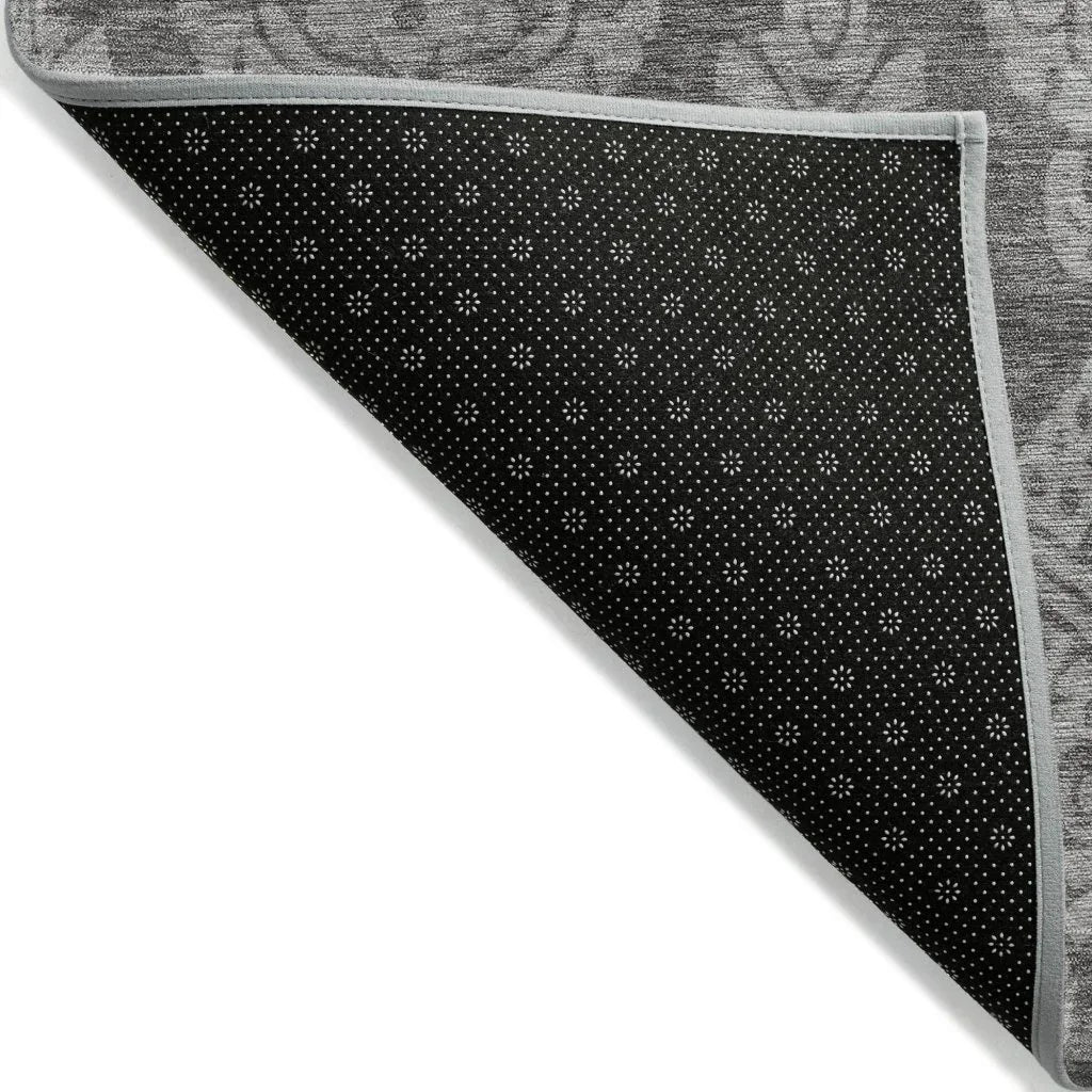 LOOMLAN Rugs Krymera Gray Washable Indoor-Outdoor Rug