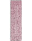 LOOMLAN Rugs Krymera Pink Washable Indoor-Outdoor Rug