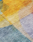 LOOMLAN Rugs Kyra Blue Washable Indoor-Outdoor Rug