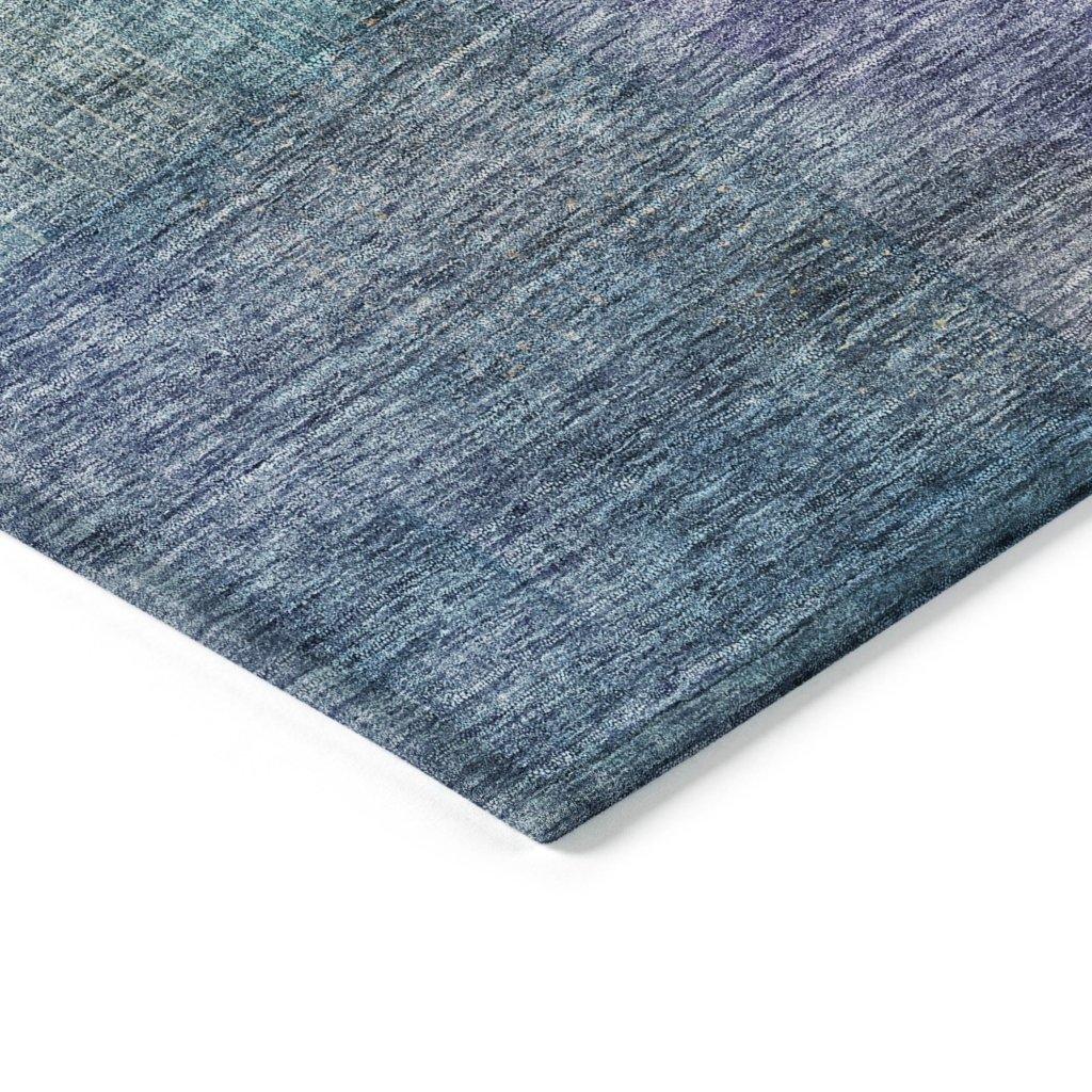 LOOMLAN Rugs Kyra Blue Washable Indoor-Outdoor Rug