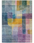 LOOMLAN Rugs Kyra Blue Washable Indoor-Outdoor Rug