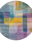 LOOMLAN Rugs Kyra Blue Washable Indoor-Outdoor Rug