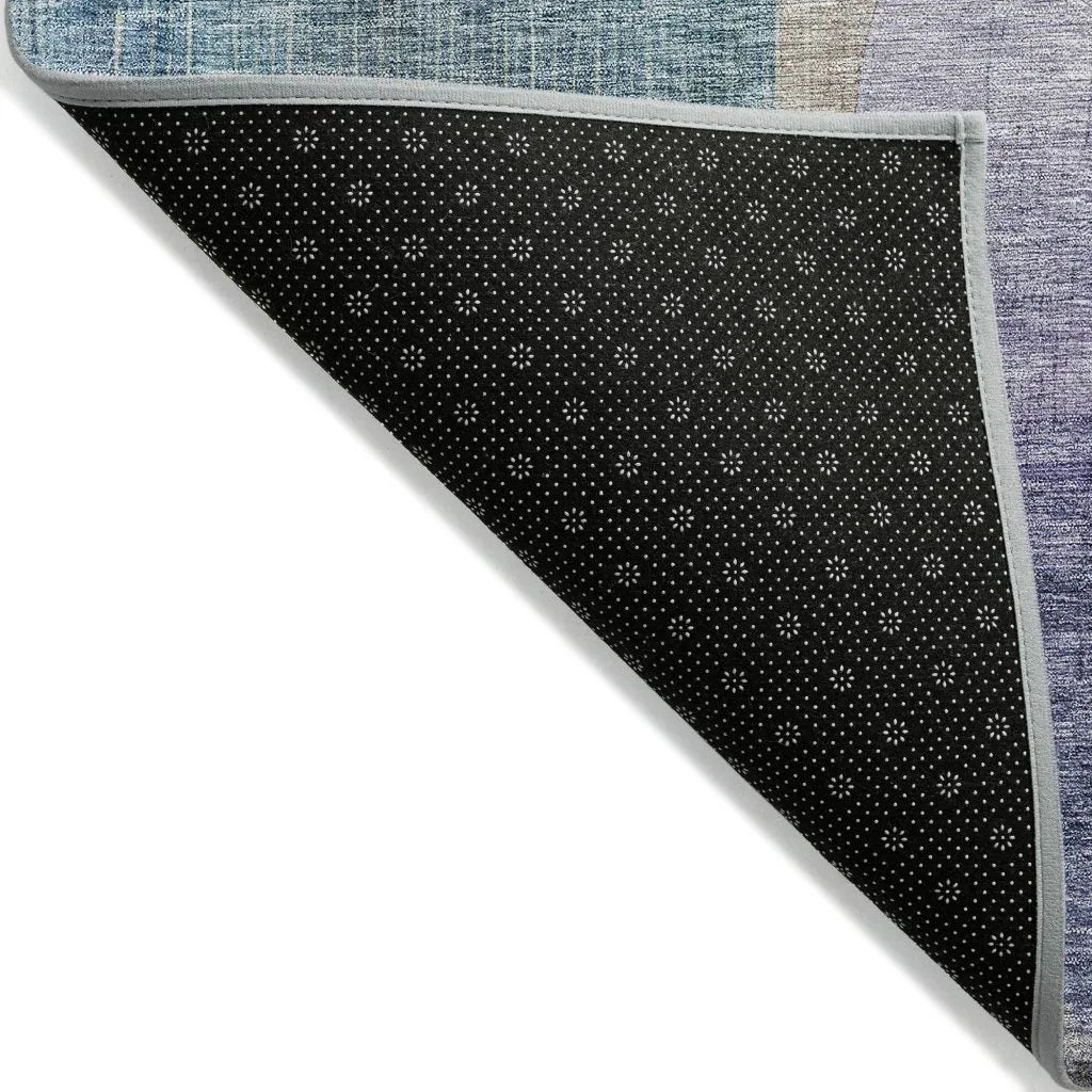 LOOMLAN Rugs Kyra Blue Washable Indoor-Outdoor Rug