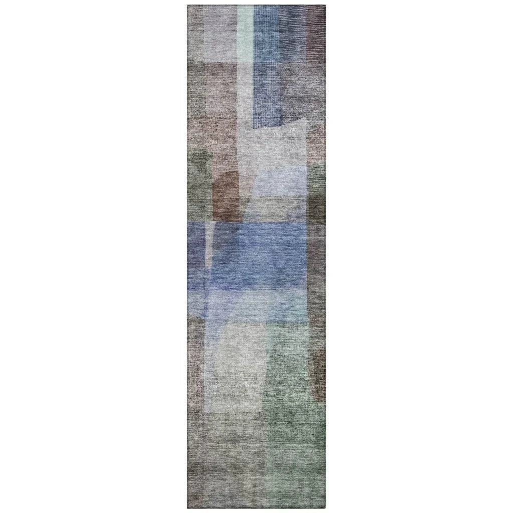 LOOMLAN Rugs Kyra Brown Washable Indoor-Outdoor Rug