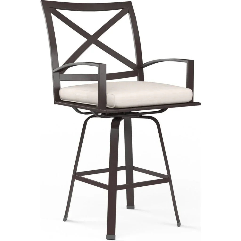 La Jolla Sunbrella Swivel Outdoor Barstool - LOOMLAN - Sunset West - Outdoor Bar Stools