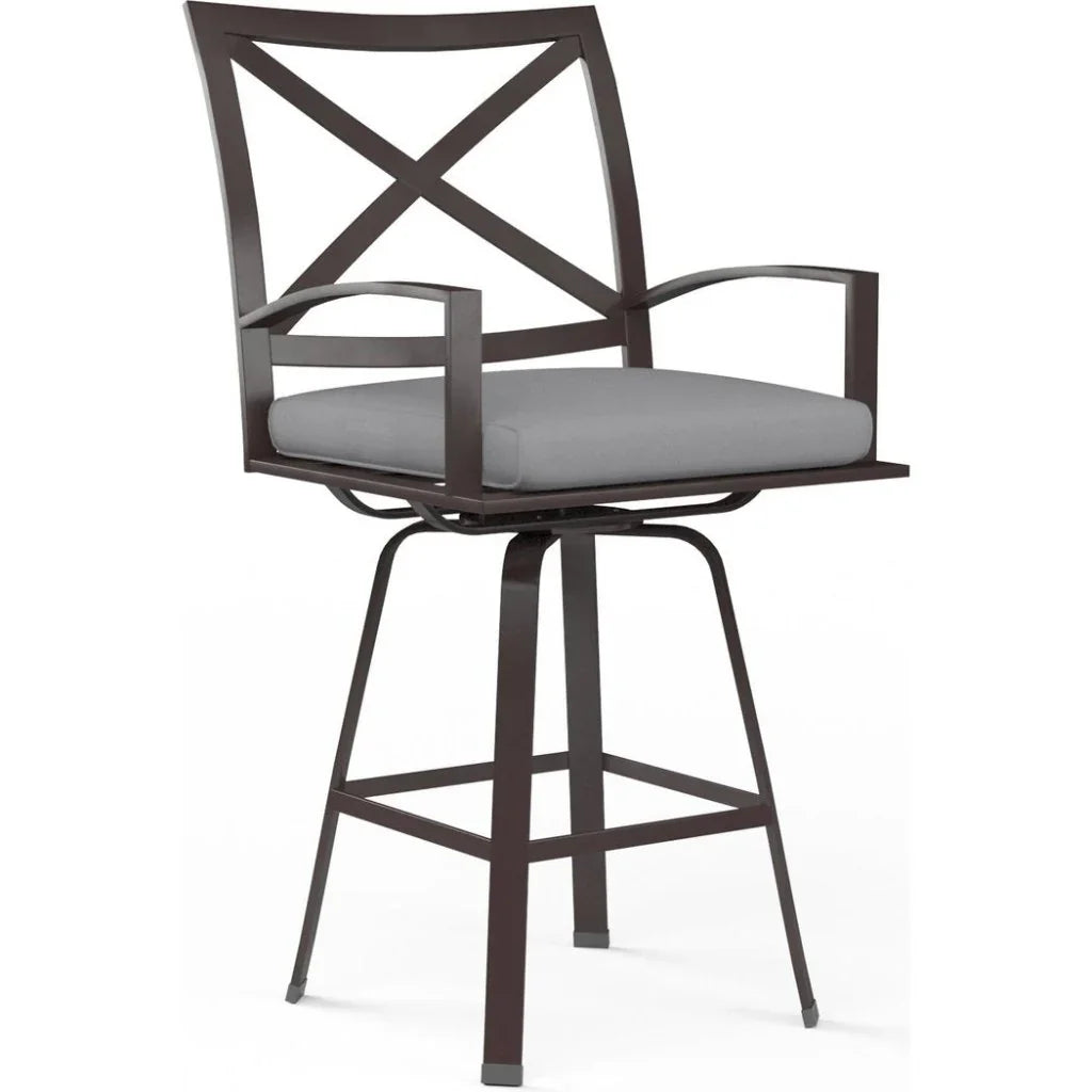 La Jolla Sunbrella Swivel Outdoor Barstool - LOOMLAN - Sunset West - Outdoor Bar Stools