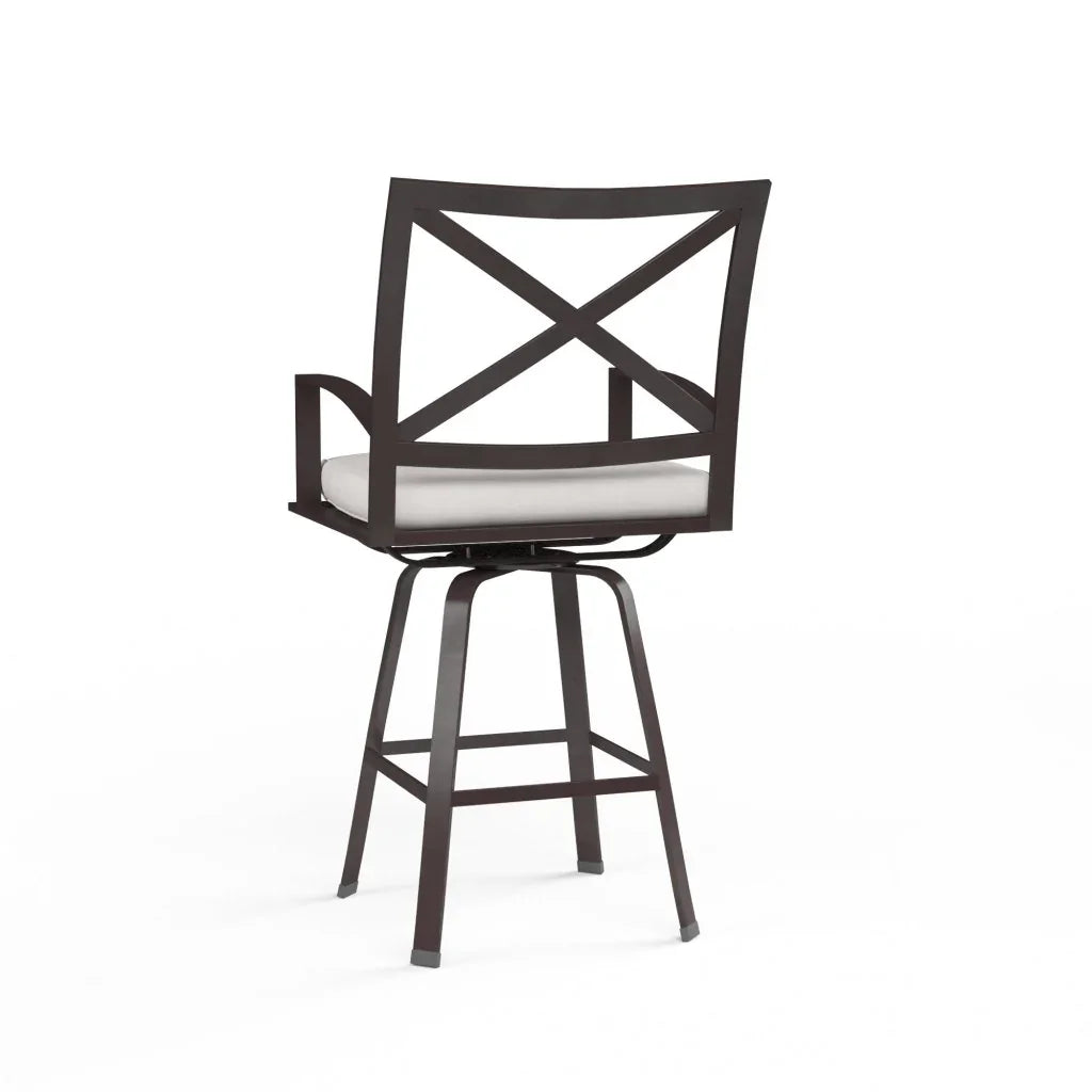 La Jolla Sunbrella Swivel Outdoor Barstool - LOOMLAN - Sunset West - Outdoor Bar Stools