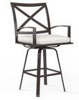 La Jolla Sunbrella Swivel Outdoor Barstool - LOOMLAN - Sunset West - Outdoor Bar Stools