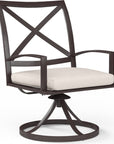 La Jolla Swivel Outdoor Dining Chair 2PC - LOOMLAN - Sunset West - Outdoor Dining Chairs