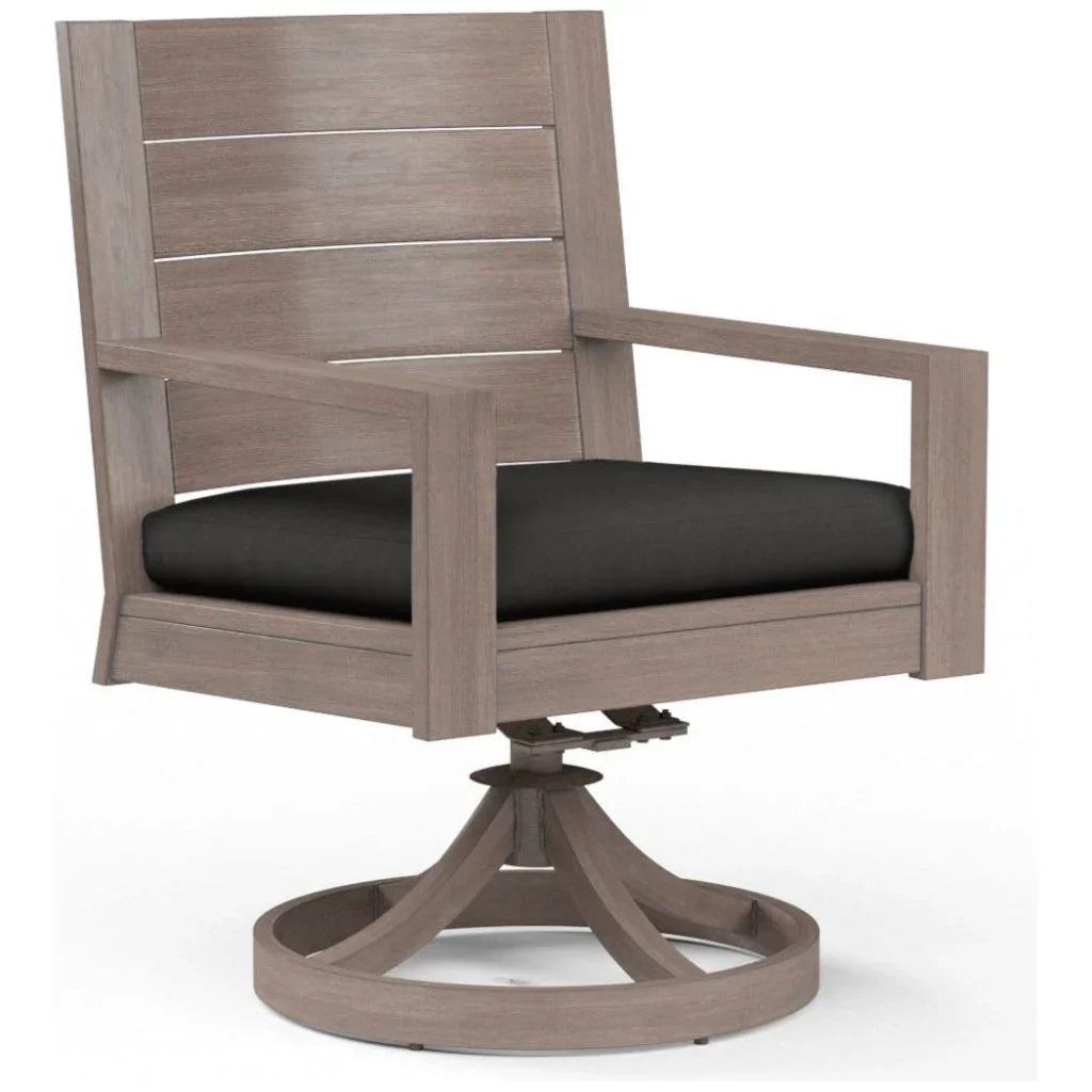 Laguna Swivel Outdoor Dining Chair 2PC - LOOMLAN - Sunset West - Outdoor Dining Chairs