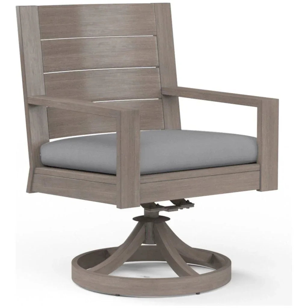 Laguna Swivel Outdoor Dining Chair 2PC - LOOMLAN - Sunset West - Outdoor Dining Chairs