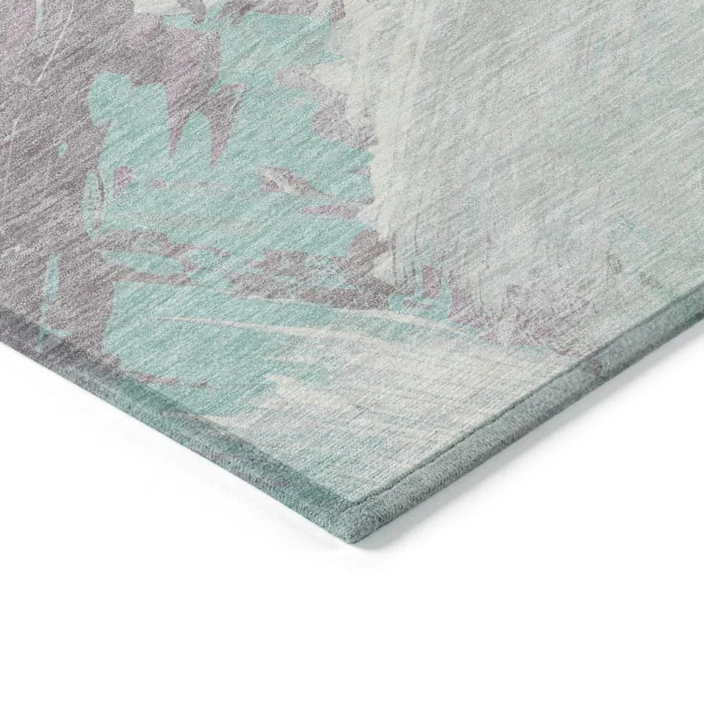 LOOMLAN Rugs Lanariyah Blue Washable Indoor-Outdoor Rug