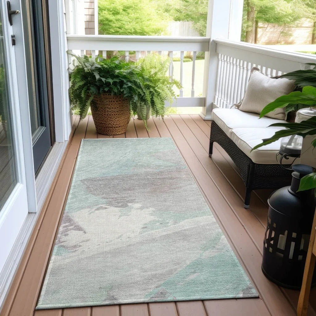 LOOMLAN Rugs Lanariyah Blue Washable Indoor-Outdoor Rug