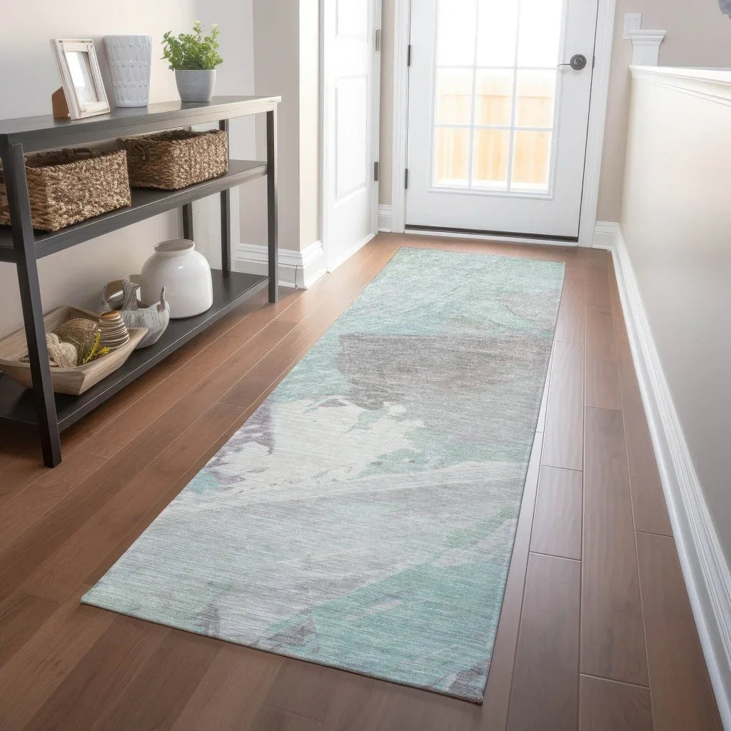 LOOMLAN Rugs Lanariyah Blue Washable Indoor-Outdoor Rug