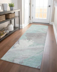 LOOMLAN Rugs Lanariyah Blue Washable Indoor-Outdoor Rug