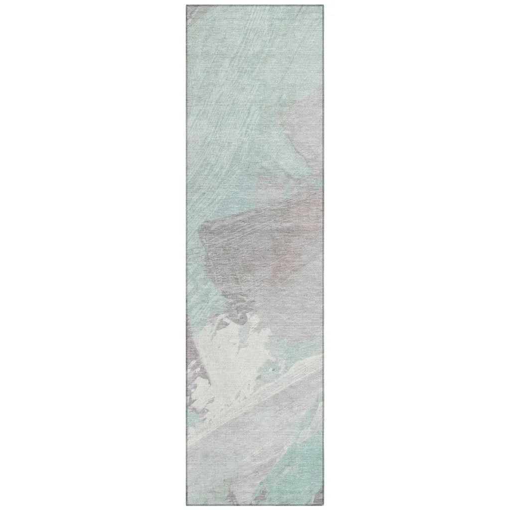 LOOMLAN Rugs Lanariyah Blue Washable Indoor-Outdoor Rug