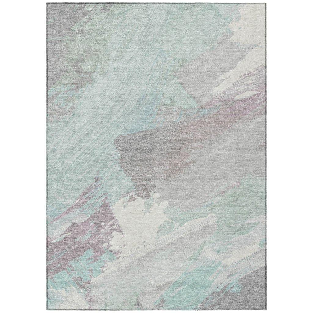 LOOMLAN Rugs Lanariyah Blue Washable Indoor-Outdoor Rug