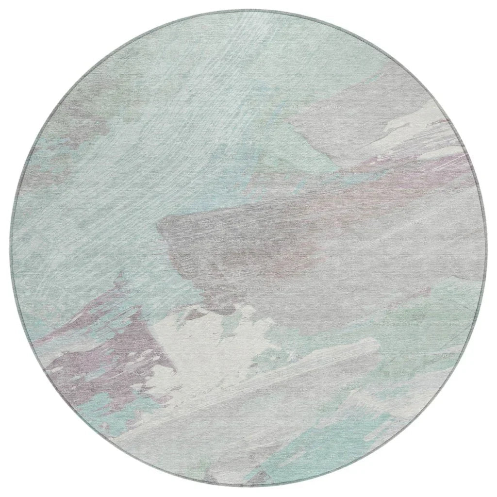 LOOMLAN Rugs Lanariyah Blue Washable Indoor-Outdoor Rug