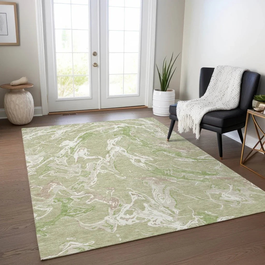 LOOMLAN Rugs Lani Aloe Washable Indoor-Outdoor Rug