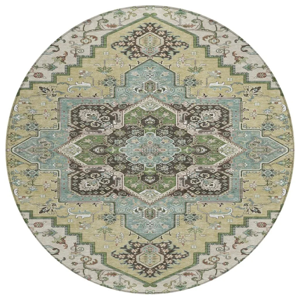 LOOMLAN Rugs Lani Beige Washable Indoor-Outdoor Rug