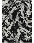 LOOMLAN Rugs Lani Black Washable Indoor-Outdoor Rug