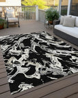 LOOMLAN Rugs Lani Black Washable Indoor-Outdoor Rug
