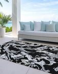 LOOMLAN Rugs Lani Black Washable Indoor-Outdoor Rug