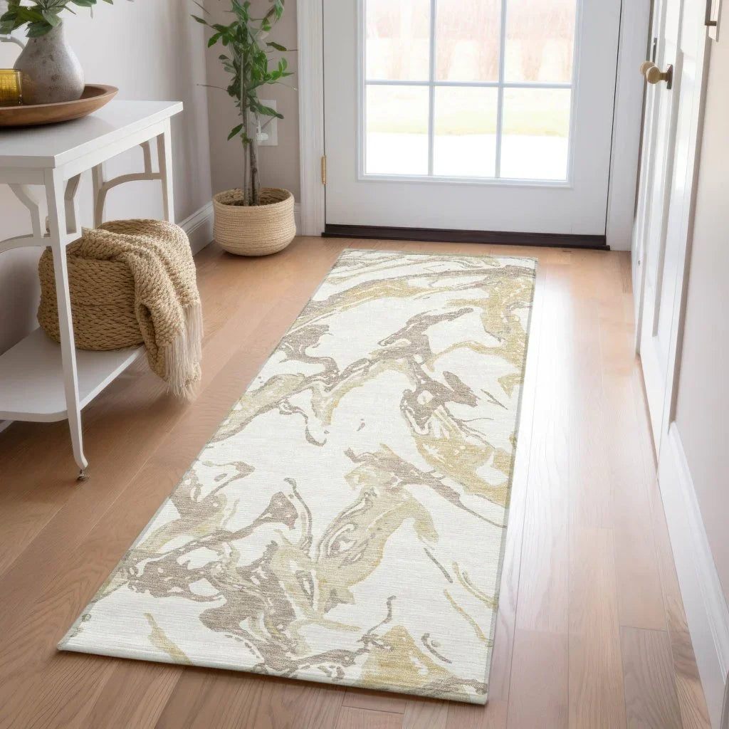 LOOMLAN Rugs Lani Ivory Washable Indoor-Outdoor Rug