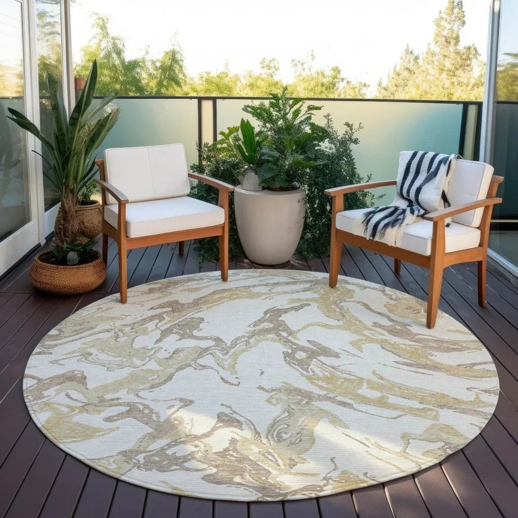LOOMLAN Rugs Lani Ivory Washable Indoor-Outdoor Rug