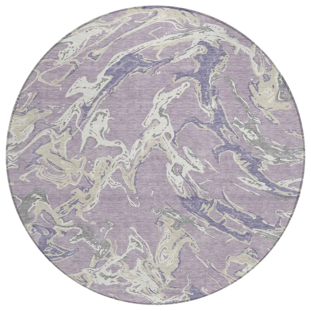 LOOMLAN Rugs Lani Purple Washable Indoor-Outdoor Rug