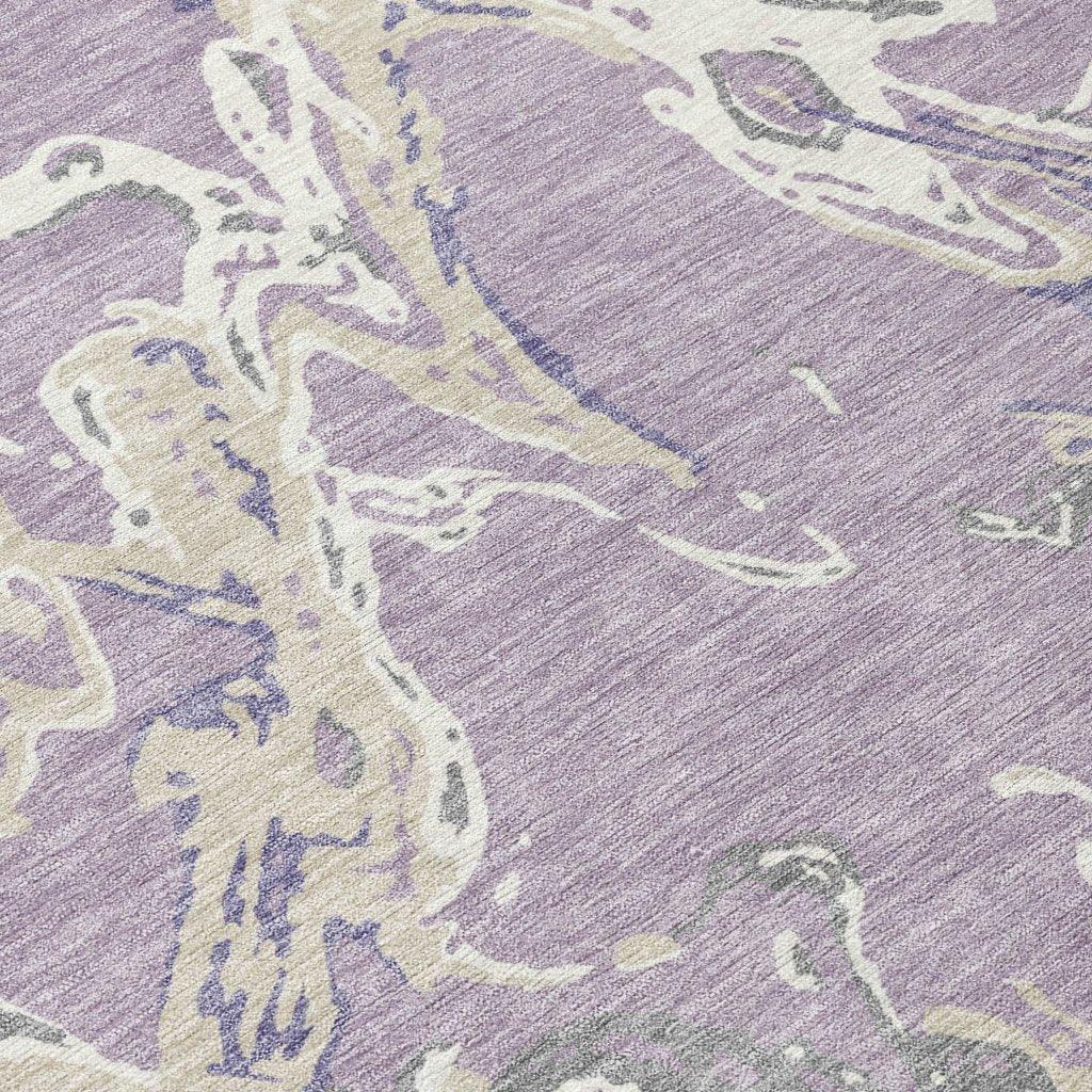 LOOMLAN Rugs Lani Purple Washable Indoor-Outdoor Rug