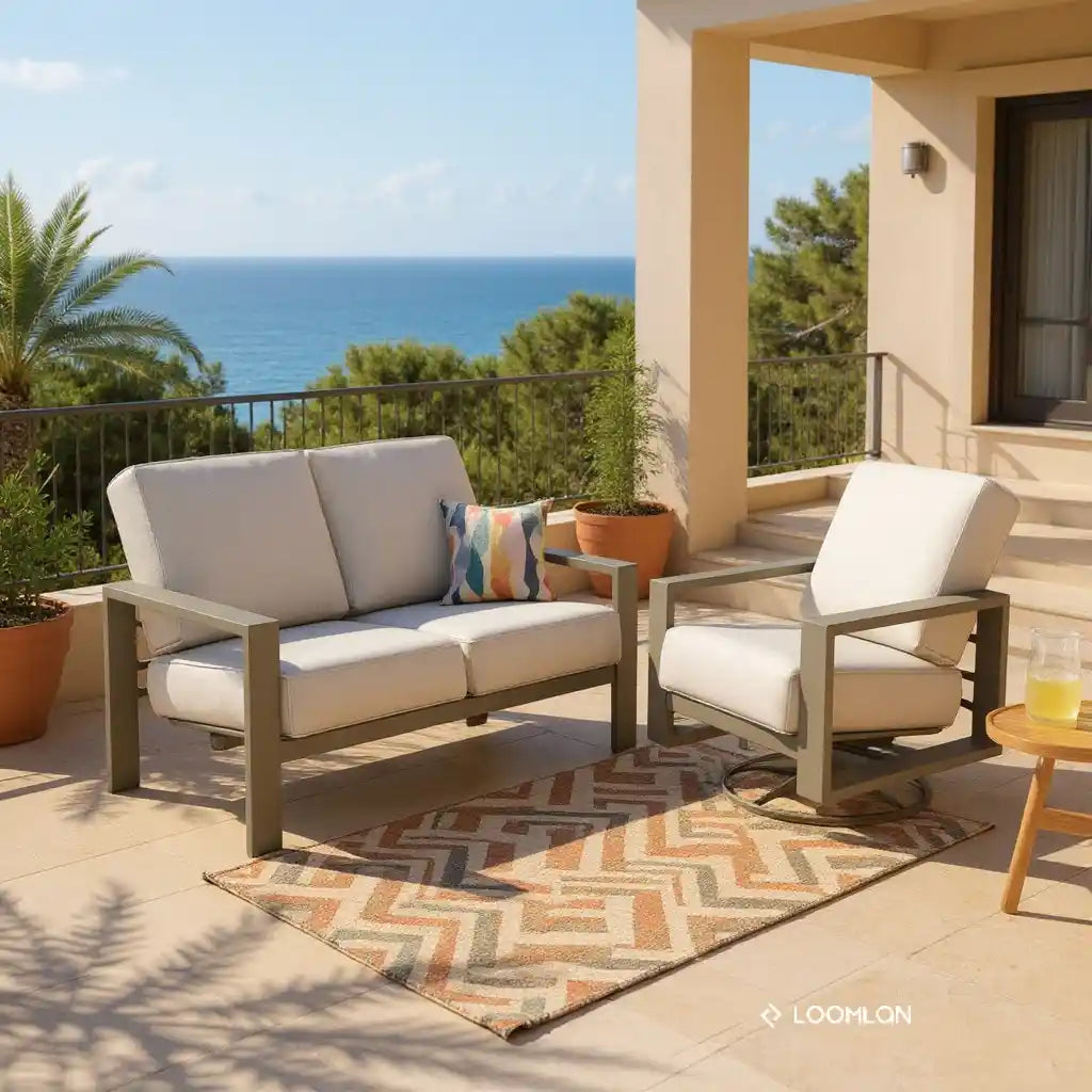 Telescope Larssen Deep Seat Two-Seat Outdoor Loveseat