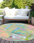 LOOMLAN Rugs Lavara Pink Washable Indoor-Outdoor Rug