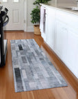 LOOMLAN Rugs Laventhia Blue Washable Indoor-Outdoor Rug