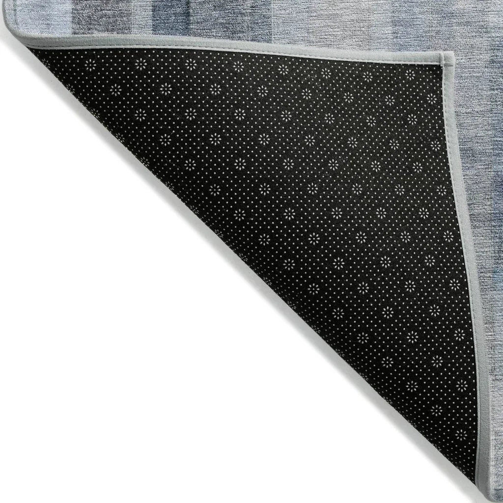 LOOMLAN Rugs Laventhia Blue Washable Indoor-Outdoor Rug