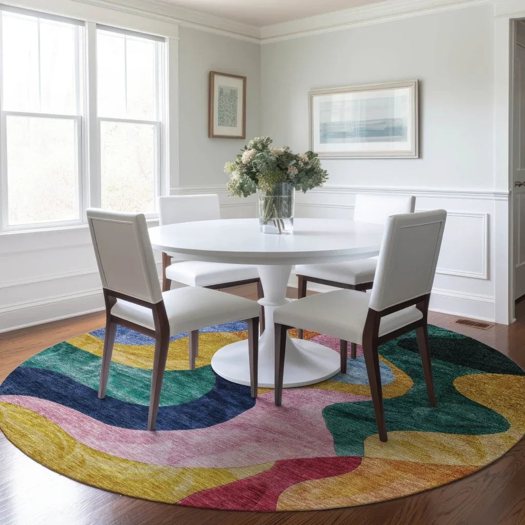 LOOMLAN Rugs Leo Green Washable Indoor-Outdoor Rug