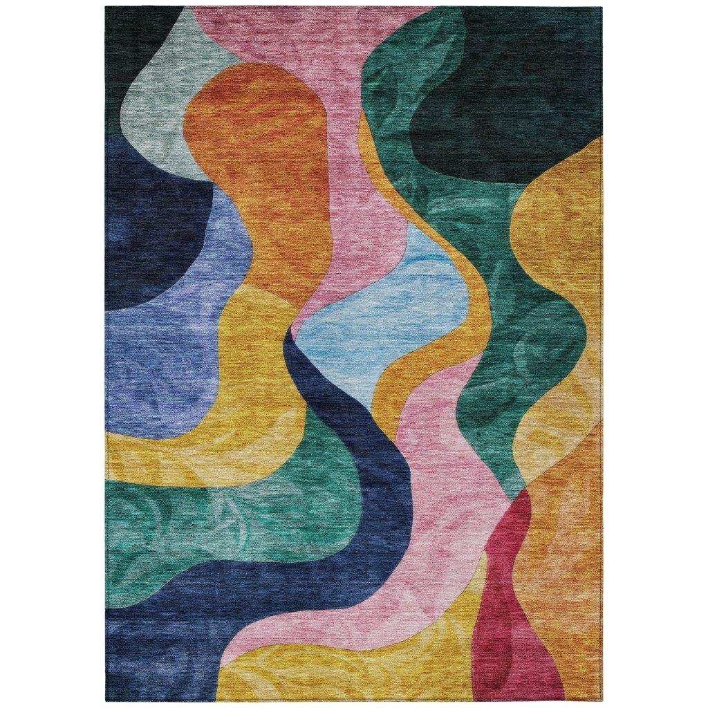 LOOMLAN Rugs Leo Green Washable Indoor-Outdoor Rug