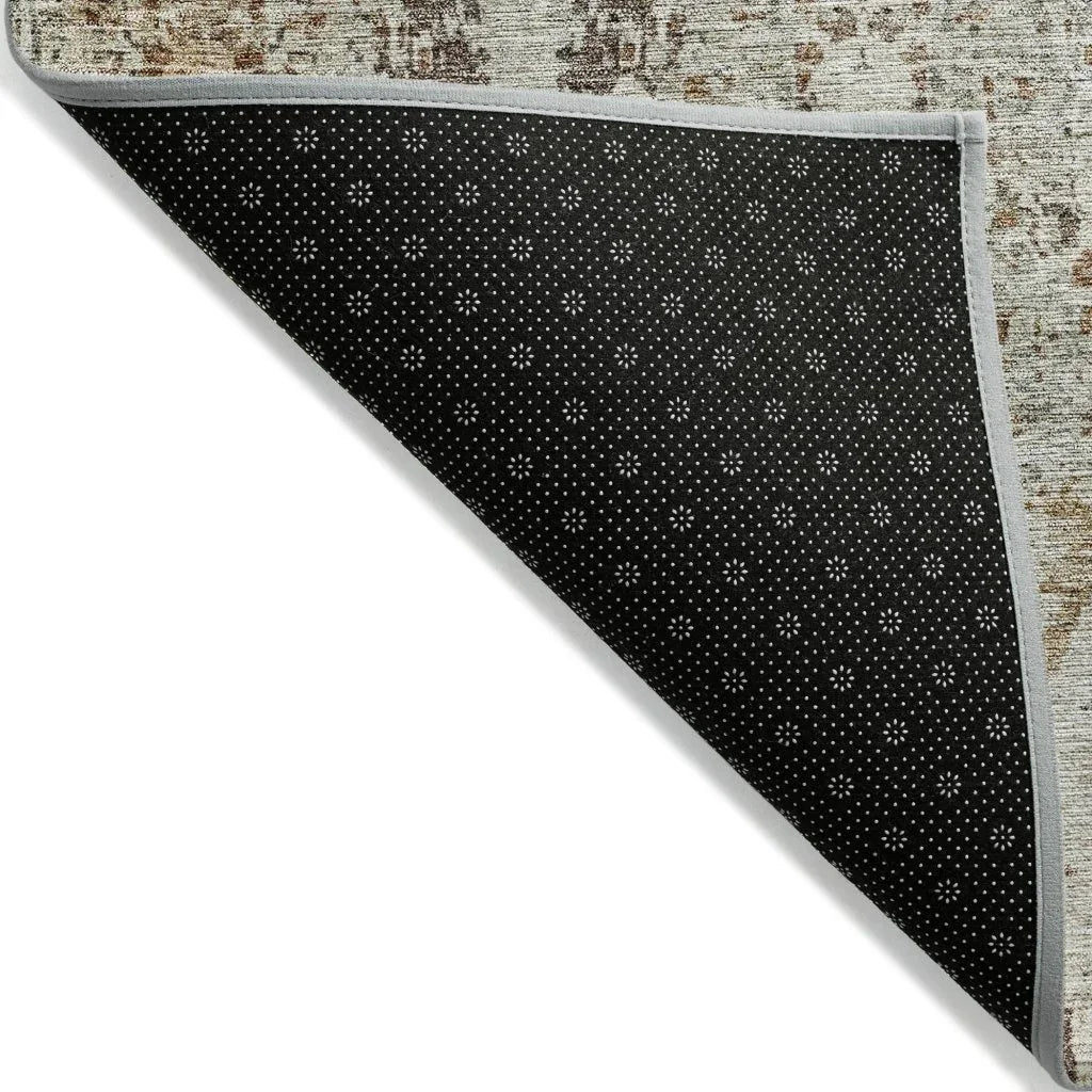 LOOMLAN Rugs Leyrana Ivory Washable Indoor-Outdoor Rug