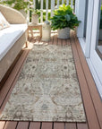 LOOMLAN Rugs Leyrana Ivory Washable Indoor-Outdoor Rug