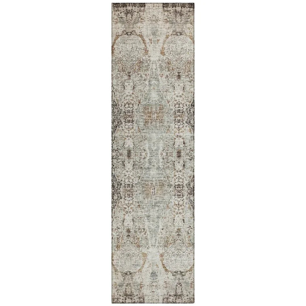 LOOMLAN Rugs Leyrana Ivory Washable Indoor-Outdoor Rug