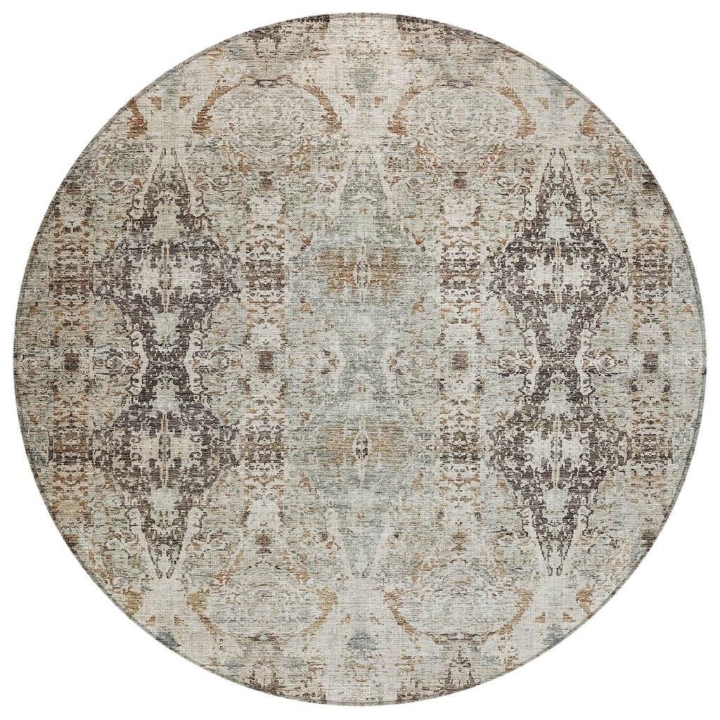 LOOMLAN Rugs Leyrana Ivory Washable Indoor-Outdoor Rug