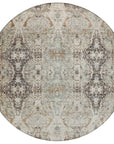 LOOMLAN Rugs Leyrana Ivory Washable Indoor-Outdoor Rug