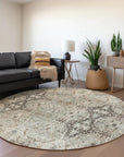 LOOMLAN Rugs Leyrana Ivory Washable Indoor-Outdoor Rug