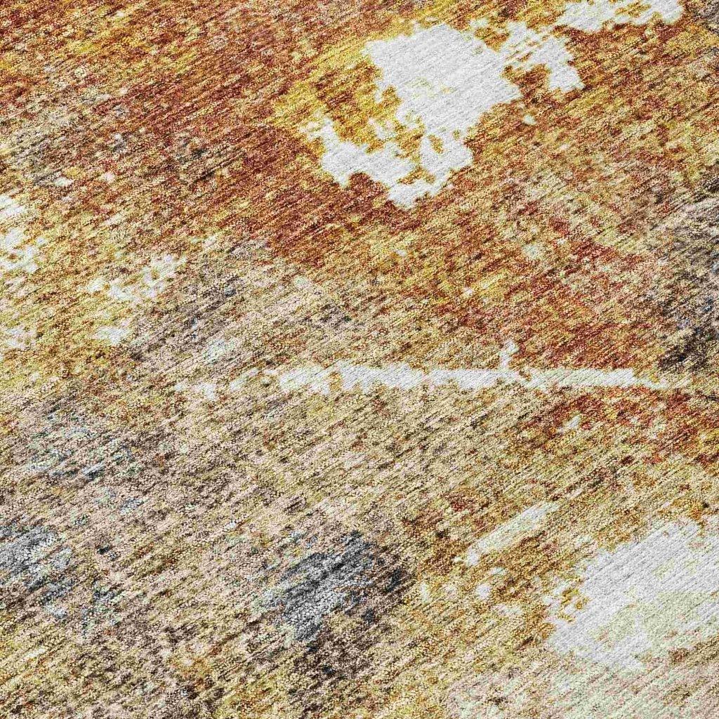 LOOMLAN Rugs Linta Brown Washable Indoor-Outdoor Rug